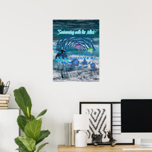 Swimming With The Jellies Poster