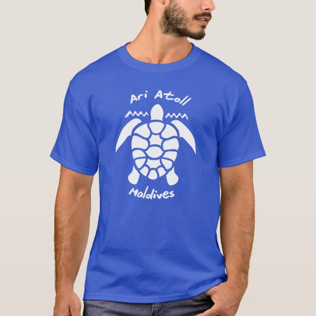 Swimming With Turtles at The Maldives on Ari Atoll T-Shirt (Front)