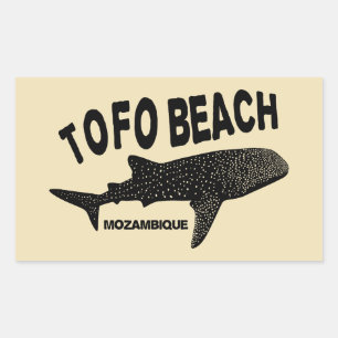 Swimming With Wale Sharks - Tofo Beach Mozambique Rectangular Sticker