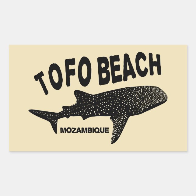 Swimming With Wale Sharks - Tofo Beach Mozambique Rectangular Sticker (Front)