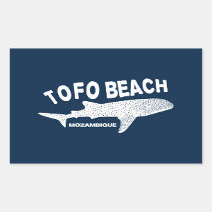 Swimming With Wale Sharks - Tofo Beach Mozambique Rectangular Sticker