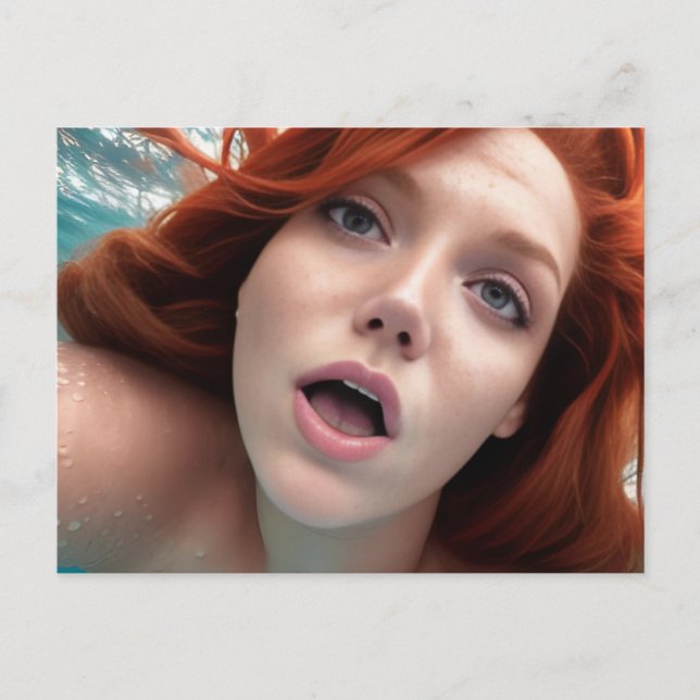 Swimming Woman Postcard (Front)