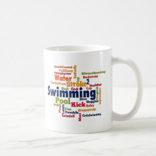 Swimming Word Cloud Coffee Mug