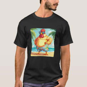 Swimsuit Chicken with Sunglasses for Beach Lovers T-Shirt