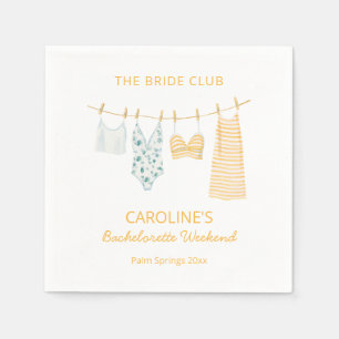 Swimsuit Clothesline Beach Bachelorette Weekend Napkin