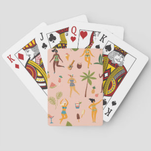 Swimsuit Ladies: Tropical Vintage Dance Playing Cards