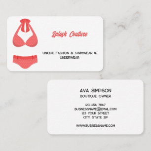 Swimwear Swimsuit Business Card
