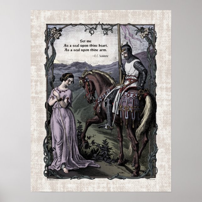 Swinburne "An Old Saying" Victorian Art Poster (Front)