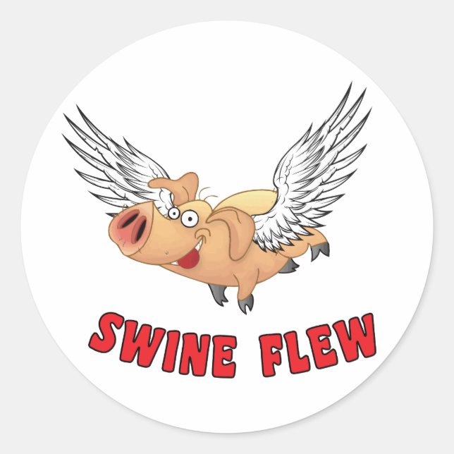 SWINE-FLEW.ai Classic Round Sticker (Front)