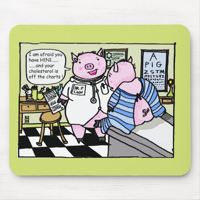 swine flu mouse mat (Front)