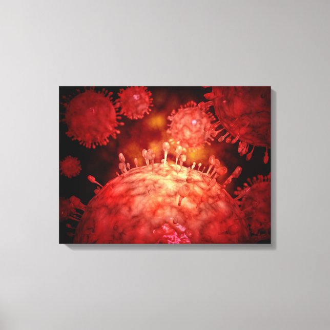 Swine Influnza Virus Canvas Print (Front)