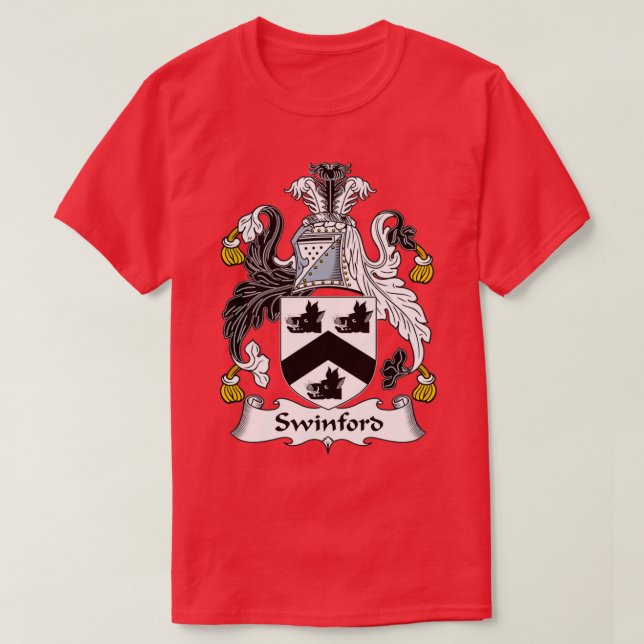 Swinford Coat of Arms Family Crest  T-Shirt (Design Front)