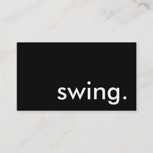 swing. business card (Front)