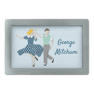 Swing Dance Couple Belt Buckle