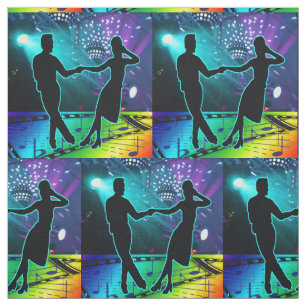Swing Dance Couple Stage Lights And Music #7 Fabric