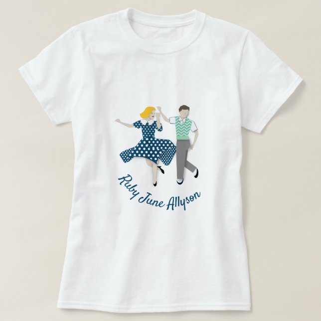 Swing Dance Couple T-Shirt (Design Front)