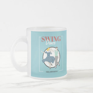 Swing Dance Frosted Glass Coffee Mug