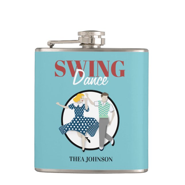Swing Dance Hip Flask (Front)