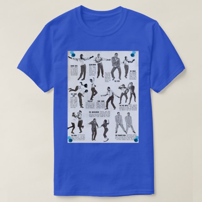 Swing Dance Instructional Pictorial T-Shirt (Design Front)