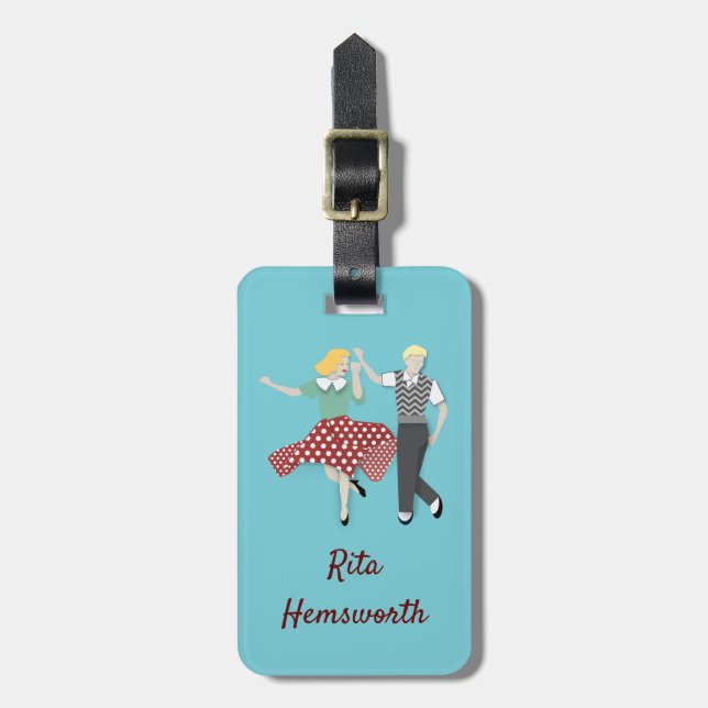 Swing Dance Luggage Tag (Front Vertical)