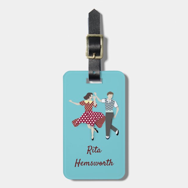 Swing Dance Luggage Tag (Front Vertical)