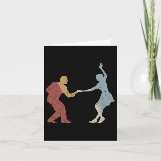Swing Dance Retro Style Vintage  Card (Front)