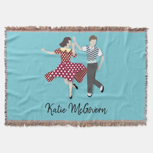 Swing Dance Throw Blanket (Front)