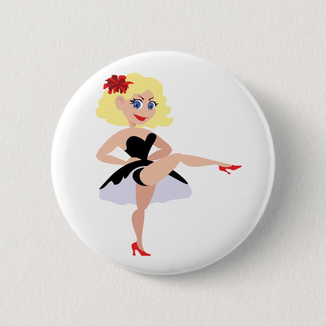 Swing Dancer 6 Cm Round Badge (Front)