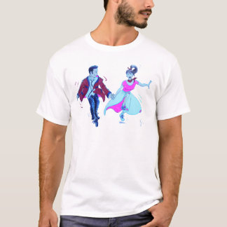 swing dancer pink poodle skirt saddle shoes T-Shirt
