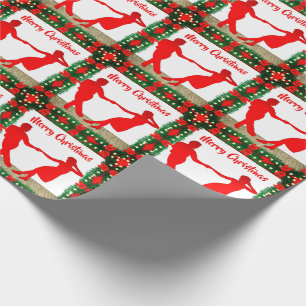 Swing Dancers With Garland Trim Christmas Wrapping Paper