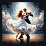 Swing Dancing Ballroom Dancing Dancer Dance Poster<br><div class="desc">This poster features a couple locked in each other's arms dancing to swing or ballroom dancing music. Light up your living room with this romantic poster. Moshiach Now!</div>