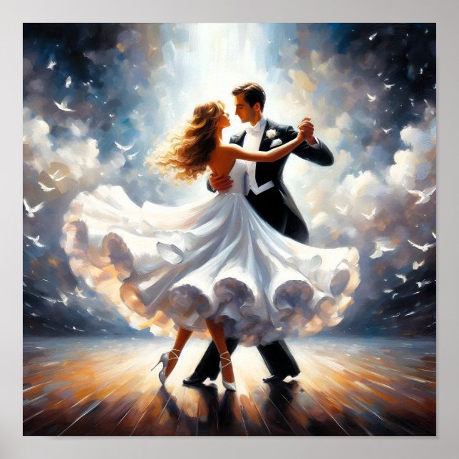 Swing Dancing Ballroom Dancing Dancer Dance Poster (Front)