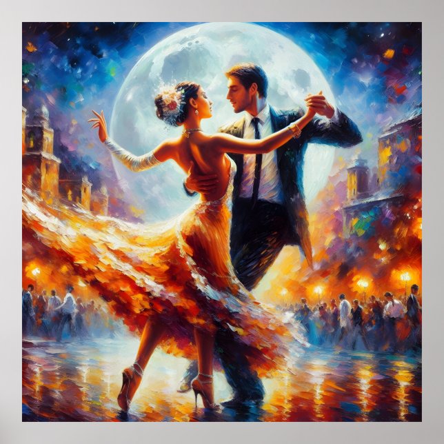 Swing Dancing Ballroom Dancing Dancer Dance Poster (Front)