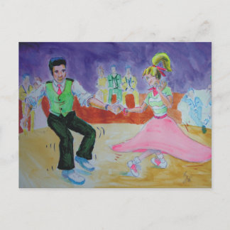 Swing Dancing on saturday night Postcard