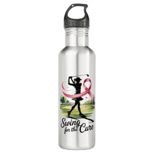 Swing for the Cure Golf Breast Cancer 710 Ml Water Bottle