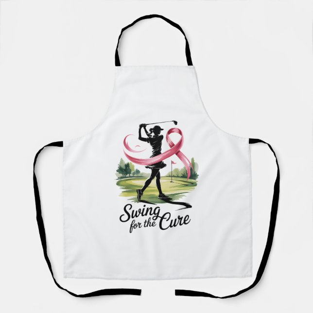 Swing for the Cure Golf Breast Cancer Apron (Front)