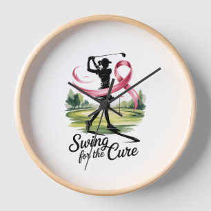 Swing for the Cure Golf Breast Cancer Clock