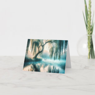Swing Hanging From a Tree Note Card
