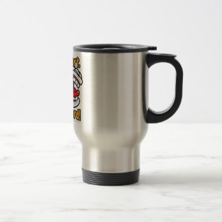 Swing Hard Funny Cartoon Golf Ball Travel Mug
