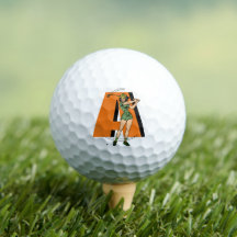 Swing in Style: Personalised Pinup Golfer - Retro