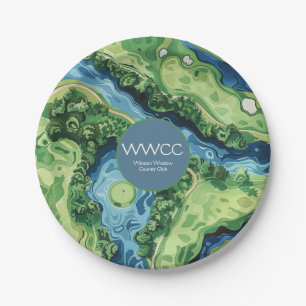 Swing into Fun: Golf Course Gala Paper Plate