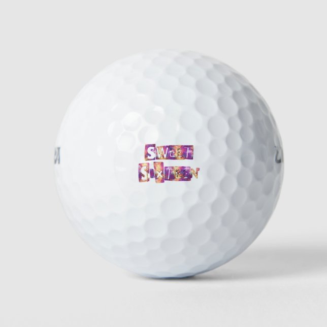 Swing into Sweet Sixteen with Beautiful Golf Balls (Front)