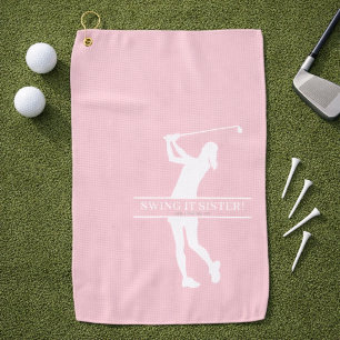 Swing It Sister Womens Personalized Monogram  Golf Towel
