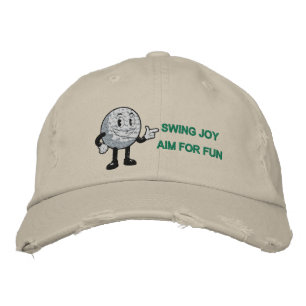 Swing Joy Aim For Fun Funny Golf Embroidered Hat