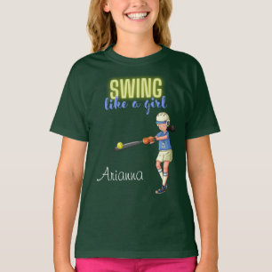 Swing Like A Girl Softball  T-Shirt