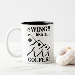 Swing Like A Golfer Golf Two-Tone Coffee Mug