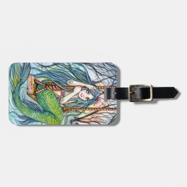 Swing - Mermaid Art Luggage Tag (Front Horizontal)