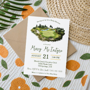 Swing on By, Golf Themed Baby Shower Invitation