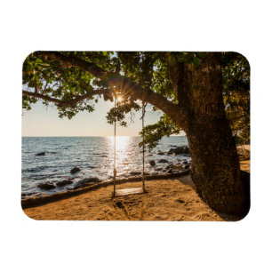 Swing on the Beach at Sunset Magnet
