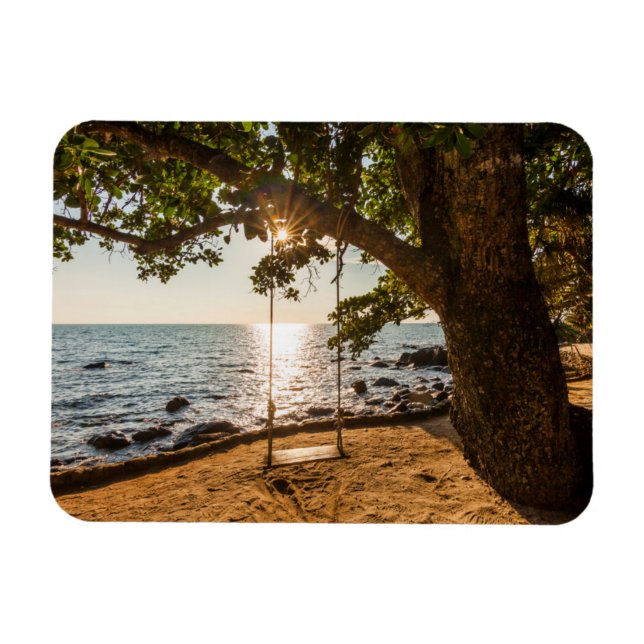 Swing on the Beach at Sunset Magnet (Horizontal)